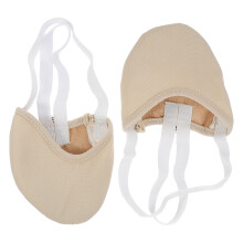 2St Professionele Beige Dans Halfzool Met Stretchstof Voor Ballet
