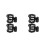 4Pcs Black Plastic Shock Mount Mic Holder Clamp for Studio Podcast 8