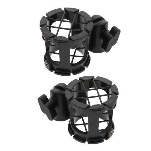 4Pcs Black Plastic Shock Mount Mic Holder Clamp for Studio Podcast 1