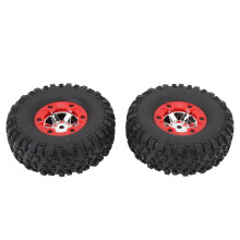 2 piezas de rueda izquierda de goma roja para WLtoys 124006