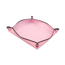 Waterproof Foldable Gardening Mat with AntiSpill Corner Snaps, Reusable Easy Clean Pink 50x50cm