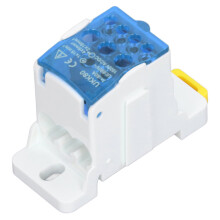 Durable Blue Brass 690V 80A DIN Rail Terminal Junction Box for Home Appliances
