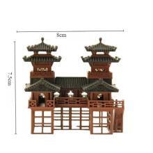 Figura en miniatura de pagoda china para bonsái y acuario.