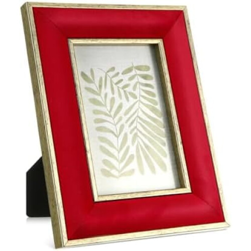 Red Velvet Photo Frame 4x6 with Gold Edge