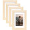 White Oak Frame Set 4-Pack 4x6 Solid Wood with Acrylic 1