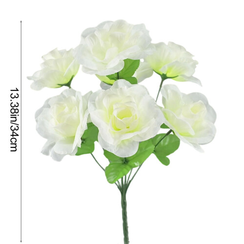 Buchet de trandafiri artificiali cu 7 tulpini, decorațiuni interioare 2