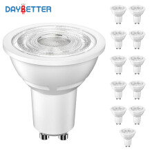 Ampoule LED GU10, 5000 K lumière du jour, 300 lm, 4 W (équivalent 35 W), certifiée UL, compatible avec les luminaires encastrés et sur rail –