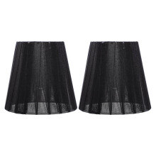 Lot de 2 abat-jour noirs translucides décoratifs pour un éclairage d'ambiance chaleureux