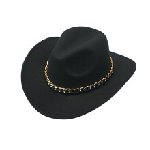GROFRY Unisex Vintage Široký Brim Teplý Klobúk Western Cowboy Hat Britský Štýl Jazz Cap pre Outdoor Daily Life