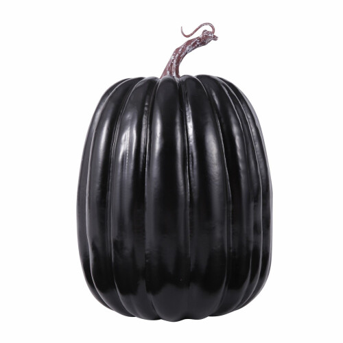Dovleac artificial din spumă neagră, 15 cm, 1 bucată