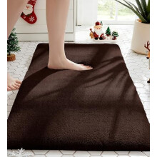 36x24 Koffiekleurige Badkamermat – Dik Elastisch Schuim, Ultrazacht Pluche Antislip Sneldrogend Absorberend Wasbaar Microvezel Mat voor Badkuip,