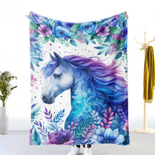 Couverture en flanelle Licorne Rêve – Jeté de canapé épais et chaud, polaire corail douce, pour enfants et adultes, plusieurs tailles,