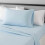 Ensemble de draps en microfibre pour lit Twin XL bleu clair 3 pièces 1