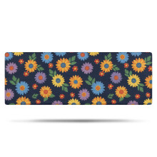 Pioneer Flower badkamermat met bloemenmotief, antislip microvezelmat met rubberen achterkant, zachte bad-/douchemat van 43 x 119 cm.