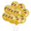 10 ballons en latex imprimés d'excavatrice dorée 1
