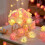 Yurqghjb Rose LED String Lights Powered USB 59 cali Pink White 7