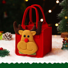 Sac cadeau de Noël avec 5 motifs festifs pour pommes de la veille de Noël - Emballage réutilisable en polyester durable pour Père Noël, bonhomme