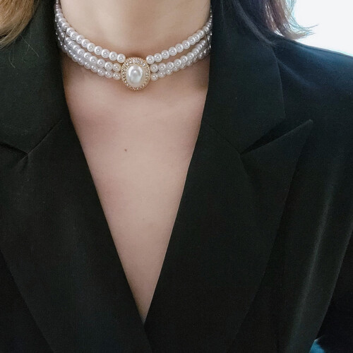 Γυναικείο Τσόκερ Vintage Κομψό Λαμπερό Rhinestone Ένθετο Ρυθμιζόμενο Φόρεμα Δώρο 2