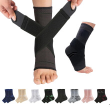 Cavigliera per uomo e donna, manicotto compressivo con cinturino (1 paio) – Supporta distorsioni, fascite plantare, tendinite d'Achille, sport