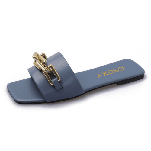 Γυναικεία καλοκαιρινά σανδάλια2025Άνετα ανοιχτά σανδάλια με μεταλλική αλυσίδα,