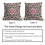 Μαύρα & Ροζ Μαξιλαροθήκες Boho 16x16", Vintage Λουλούδι με Στάμπα, Λινά Τετράγωνα 6