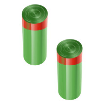 Sacs poubelle MOQIN 8 gallons, rouleau de 15 sacs poubelle de cuisine extra-résistants à cordon de serrage, faciles à distribuer, noirs et