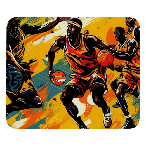Basketball-Mauspad mit Gummibasis, 24 x 29 cm