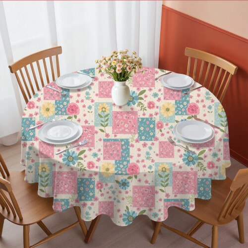 Τραπεζομάντιλο Pioneer Flower Floral Print Pattern 60X60 ίντσες, Ανθεκτικό στις ρυτίδες,