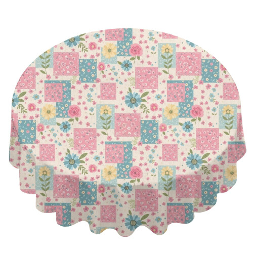 Τραπεζομάντιλο Pioneer Flower Floral Print Pattern 60X60 ίντσες, Ανθεκτικό στις ρυτίδες, 1