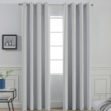 Pimennysverhot 132 cm leveät x 206 cm pitkät, vaaleanharmaat, 2-paneeliset