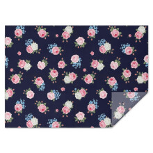 Obrus Pioneer Flower s kvetinovým vzorom, obdĺžnikový, 152 cm x 213 cm, vodeodolný polyester, utierateľný a odolný voči poliatiu, vhodný do