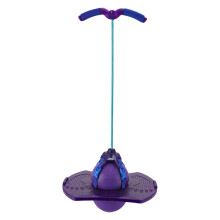 Durable Purple Silicone Jumping Ball with Handle for Outdoor Sports Play, Fun Kids Exercise Toy
