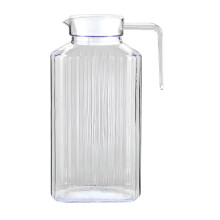 Pichet en verre ACDANC avec couvercle, 0,8 L, en acrylique, pour jus, boissons, eau chaude et froide, idéal pour les restaurants.