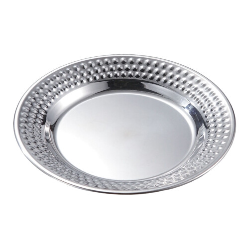 Assiettes rondes argentées 30 cm 1