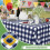 Τραπεζομάντηλα μιας χρήσης σε μπλε χρώμα Gingham, συσκευασία των 3 τεμαχίων 2