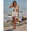 (XL, Apricot) Robe mini sans la plage. 4
