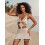 (XL, Apricot) Robe mini sans la plage. 5