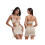 (XL, Apricot) Robe mini sans la plage. 2