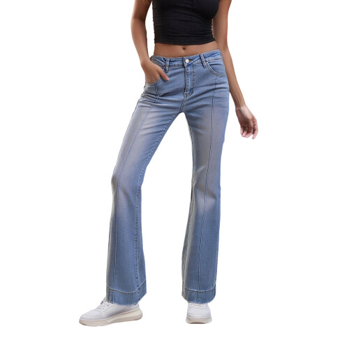 (L, Light Blue) Pantalones vaqueros de las estaciones.