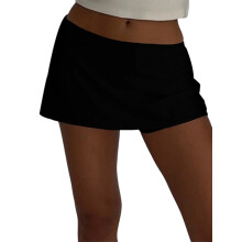 (M, Black) Jupe-short courte pour femme, décontractée, élégante et simple, unie, taille basse, idéale en toutes saisons