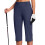 Παντελόνι Capri Dressy για γυναίκες Plus Size με ψηλή μέση, casual, κοντό παντελόνι εργασίας, 4