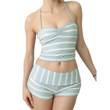 (L, Light Blue) Conjunto de pijama para dormir.