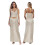 (L, Beige) Completo da donna per feste. 2