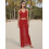 (L, Red) Completo da donna per feste. 4