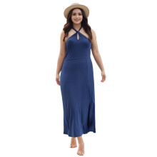 (XXXL, Blue) Robe trapèze dos et voyages.