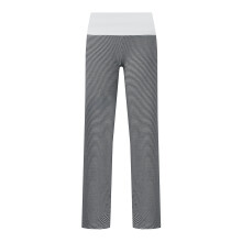 (S, black) Dames sportbroek voor lente/zomer met elastische tailleband in contrasterende kleuren, rechte pijpen, loungebroek