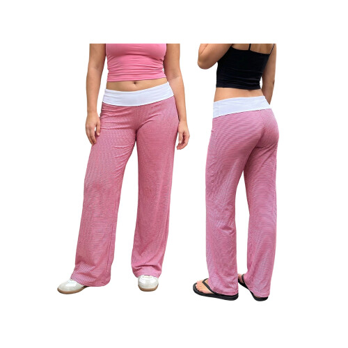(L, Pink) Γυναικείο Αθλητικό Παντελόνι Αντίθετο Χρώμα 2