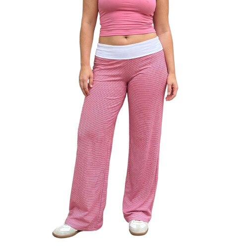 (L, Pink) Γυναικείο Αθλητικό Παντελόνι Αντίθετο Χρώμα 1
