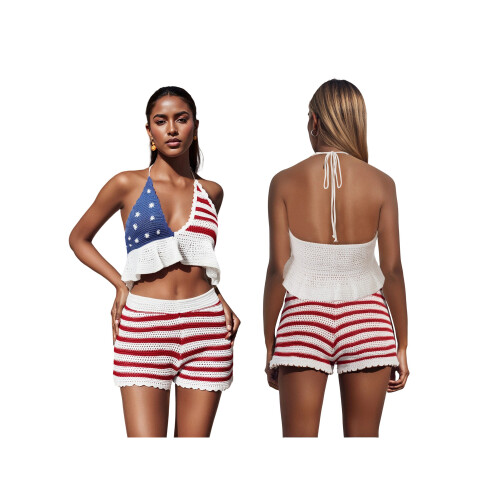 (S, Red) Conjuntos de mujer con shorts. 1