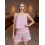 (M, Pink) Γυναικείο Σετ Σορτς Casual Σύνολα 4